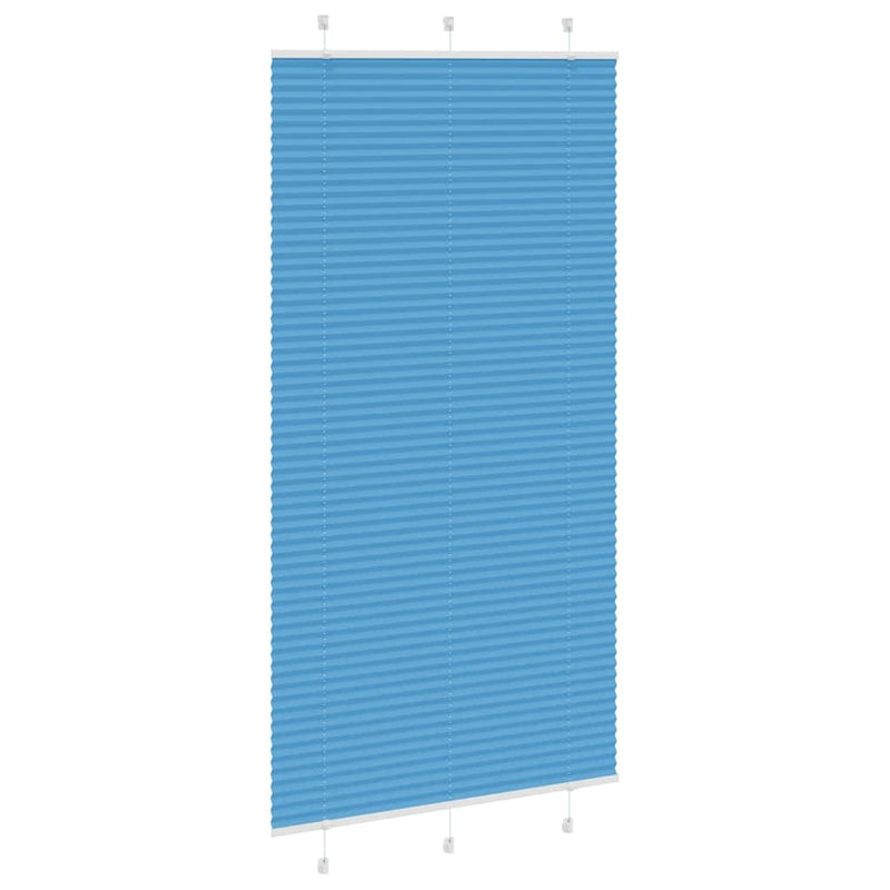 Load image into Gallery viewer, Vidaxl plissé rolgordijn 110x200cm stofbreedte 109,4cm polyester blauw
