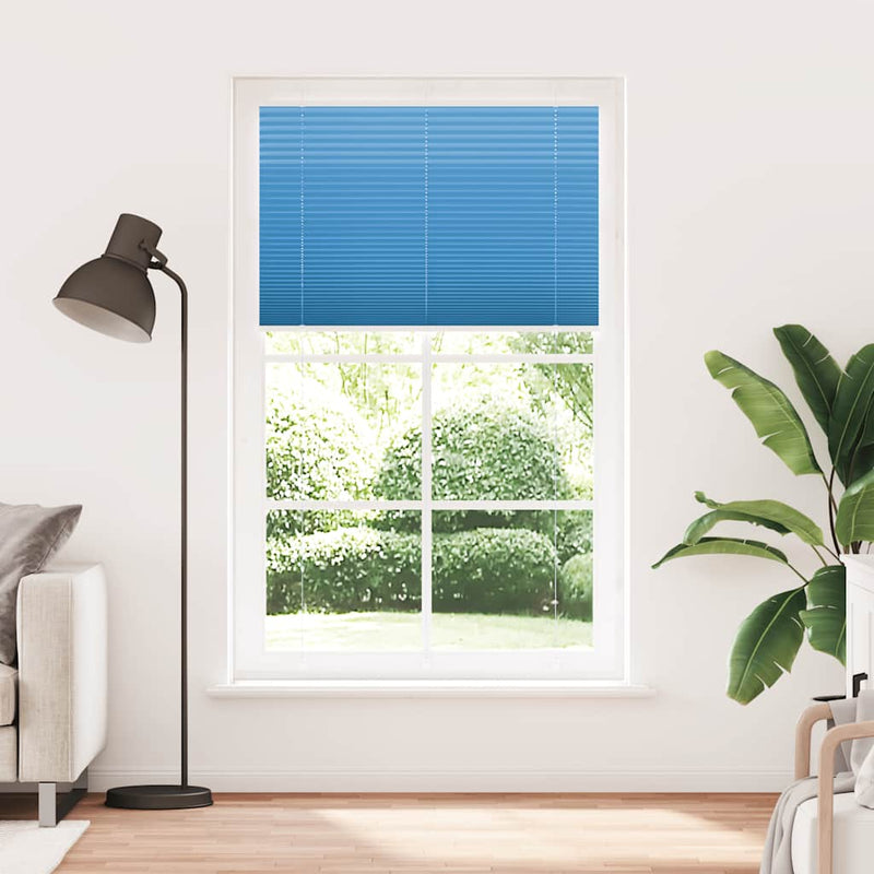 Load image into Gallery viewer, Vidaxl plissé rolgordijn 115x200cm stofbreedte 114,4cm polyester blauw
