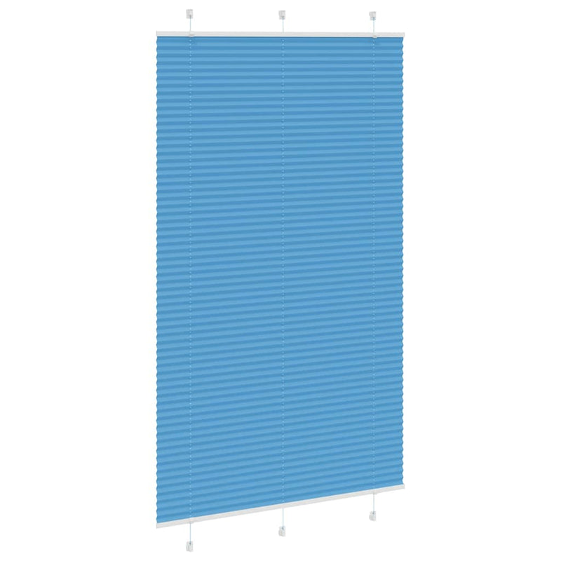 Load image into Gallery viewer, Vidaxl plissé rolgordijn 115x200cm stofbreedte 114,4cm polyester blauw
