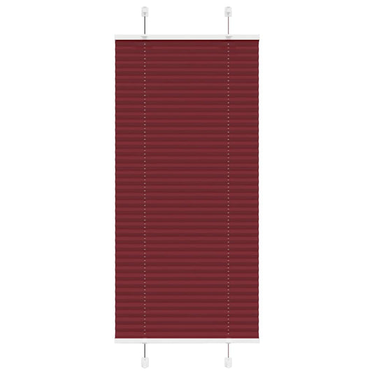 Vidaxl plissé rolgordijn 65x100 cm stofbreedte 64,4 cm bordeauxrood
