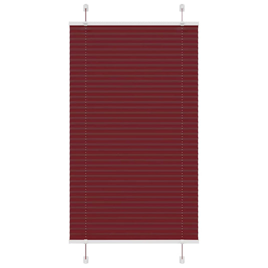 Vidaxl plissé rolgordijn 70x100 cm stofbreedte 69,4 cm bordeauxrood