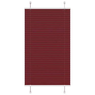Vidaxl plissé rolgordijn 75x100 cm stofbreedte 74,4 cm bordeauxrood