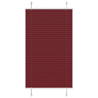 Vidaxl plissé rolgordijn 80x100 cm stofbreedte 79,4 cm bordeauxrood