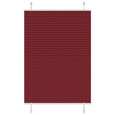 Vidaxl plissé rolgordijn 85x100 cm stofbreedte 84,4 cm bordeauxrood