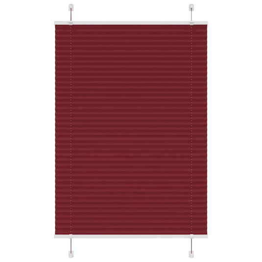 Vidaxl plissé rolgordijn 95x100 cm stofbreedte 94,4 cm bordeauxrood