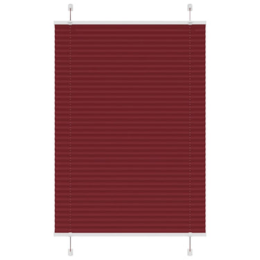 Vidaxl plissé rolgordijn 100x100 cm stofbreedte 99,4cm bordeauxrood