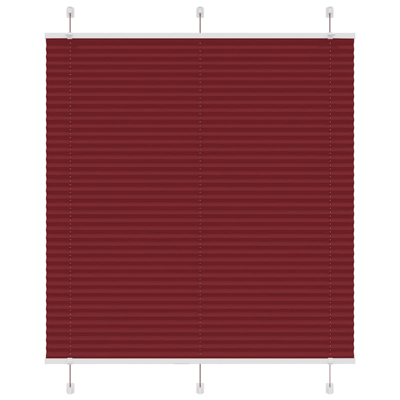 Load image into Gallery viewer, Vidaxl plissé rolgordijn 120x100cm stofbreedte 119,4cm bordeauxrood
