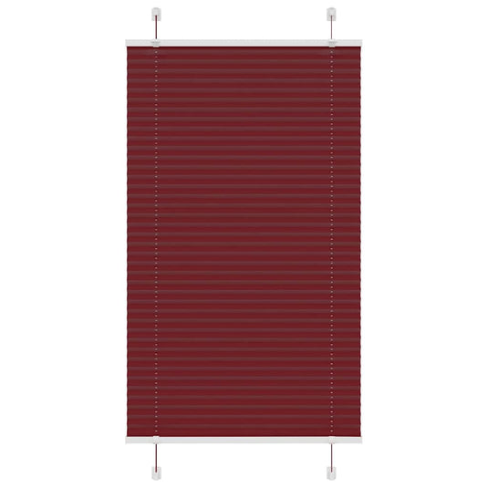Vidaxl plissé rolgordijn 80x150 cm stofbreedte 79,4 cm bordeauxrood
