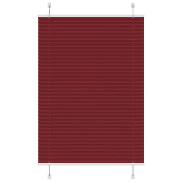 Vidaxl plissé rolgordijn 90x150 cm stofbreedte 89,4 cm bordeauxrood