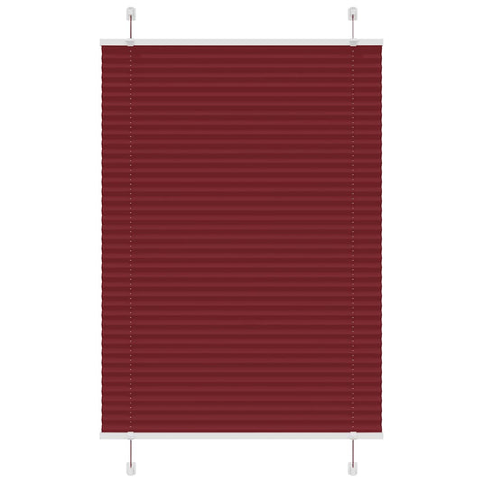 Vidaxl plissé rolgordijn 100x150 cm stofbreedte 99,4cm bordeauxrood