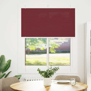 Vidaxl plissé rolgordijn 105x150cm stofbreedte 104,4cm bordeauxrood