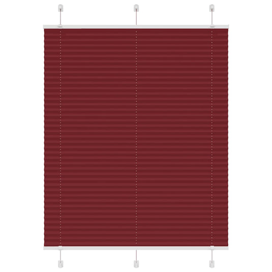 Vidaxl plissé rolgordijn 110x150cm stofbreedte 109,4cm bordeauxrood