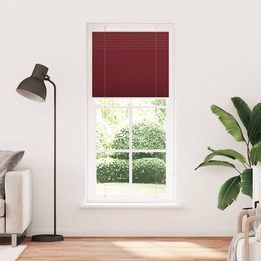 Vidaxl plissé rolgordijn 95x200 cm stofbreedte 94,4 cm bordeauxrood