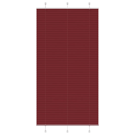 Vidaxl plissé rolgordijn 105x200cm stofbreedte 104,4cm bordeauxrood
