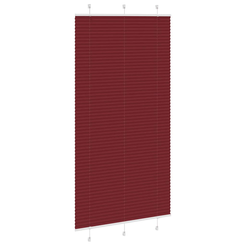 Load image into Gallery viewer, Vidaxl plissé rolgordijn 105x200cm stofbreedte 104,4cm bordeauxrood
