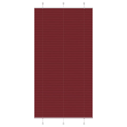 Vidaxl plissé rolgordijn 110x200cm stofbreedte 109,4cm bordeauxrood