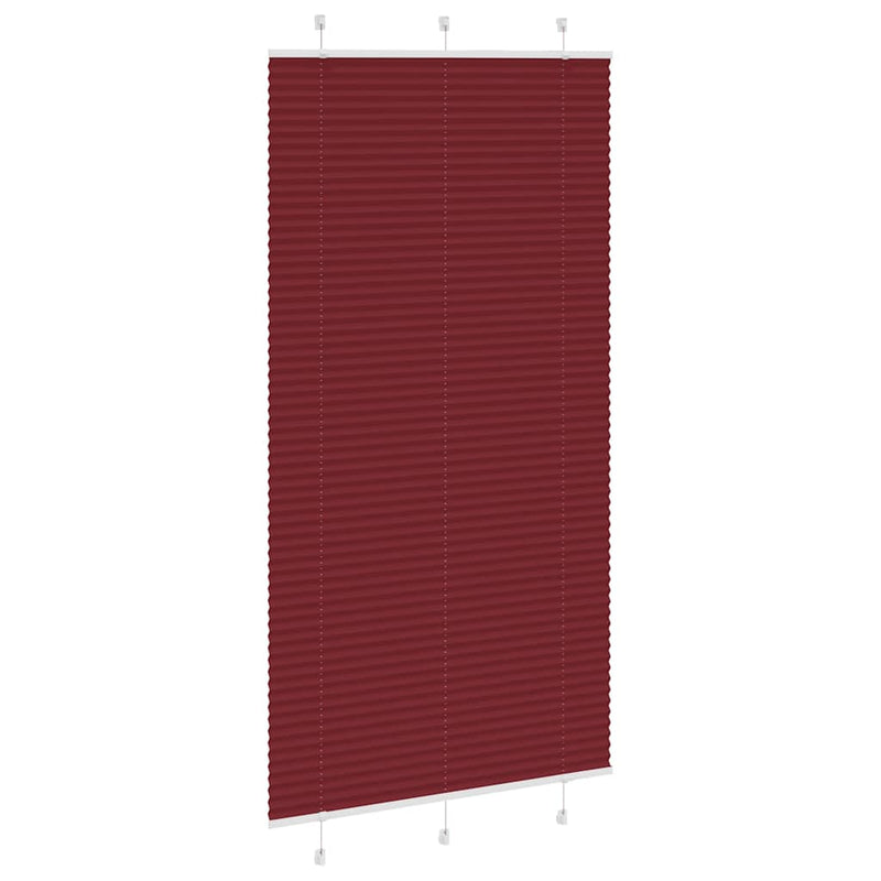 Load image into Gallery viewer, Vidaxl plissé rolgordijn 110x200cm stofbreedte 109,4cm bordeauxrood
