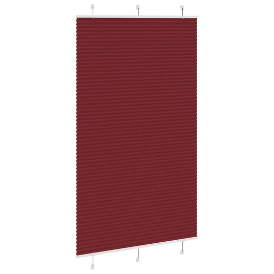 Vidaxl plissé rolgordijn 115x200cm stofbreedte 114,4cm bordeauxrood