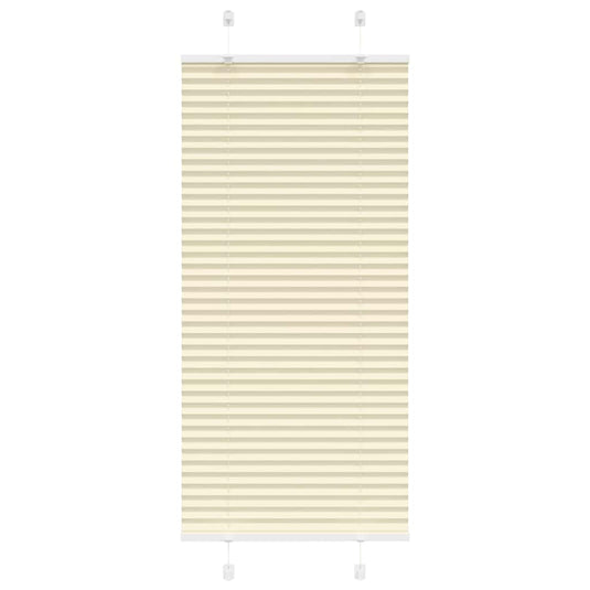 Vidaxl plissé rolgordijn 60x100 cm stofbreedte 59,4 cm polyester crème