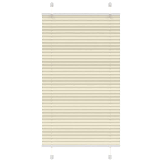 Vidaxl plissé rolgordijn 75x100 cm stofbreedte 74,4 cm polyester crème