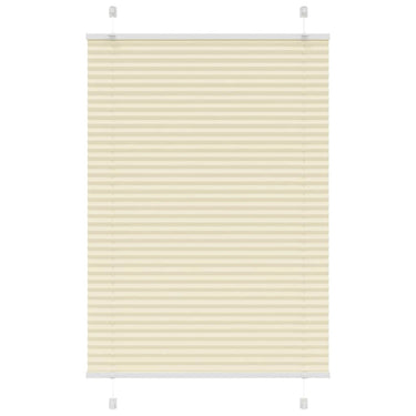 Vidaxl plissé rolgordijn 100x100 cm stofbreedte 99,4cm polyester crème