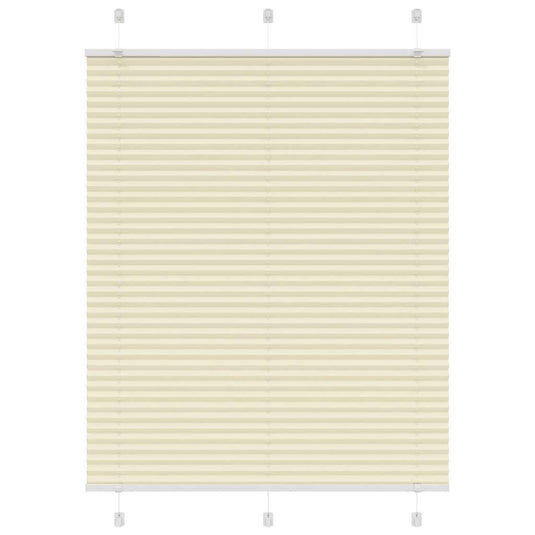 Vidaxl plissé rolgordijn 105x100cm stofbreedte 104,4cm polyester crème