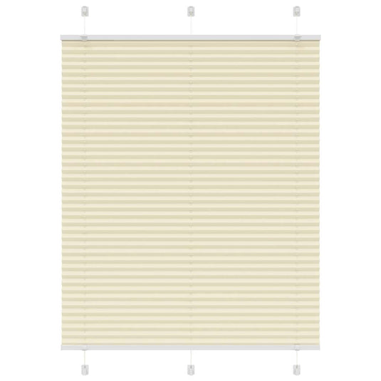 Vidaxl plissé rolgordijn 110x100cm stofbreedte 109,4cm polyester crème