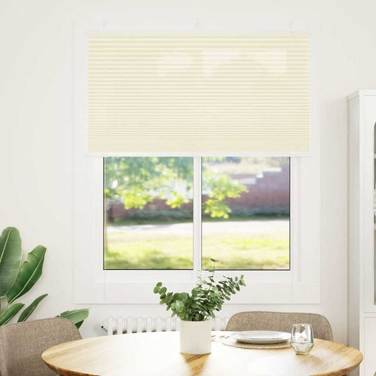 Vidaxl plissé rolgordijn 110x100cm stofbreedte 109,4cm polyester crème
