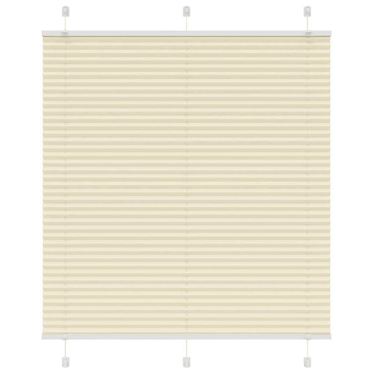 Vidaxl plissé rolgordijn 115x100cm stofbreedte 114,4cm polyester crème
