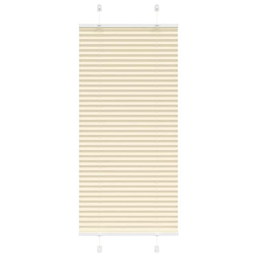 Vidaxl plissé rolgordijn 65x150 cm stofbreedte 64,4 cm polyester crème
