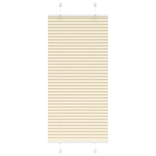 Vidaxl plissé rolgordijn 65x150 cm stofbreedte 64,4 cm polyester crème