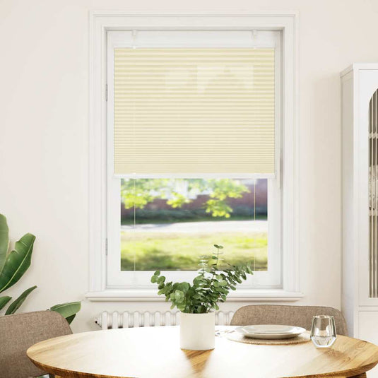 Vidaxl plissé rolgordijn 70x150 cm stofbreedte 69,4 cm polyester crème