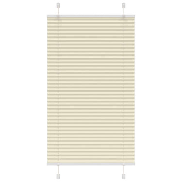Vidaxl plissé rolgordijn 80x150 cm stofbreedte 79,4 cm polyester crème