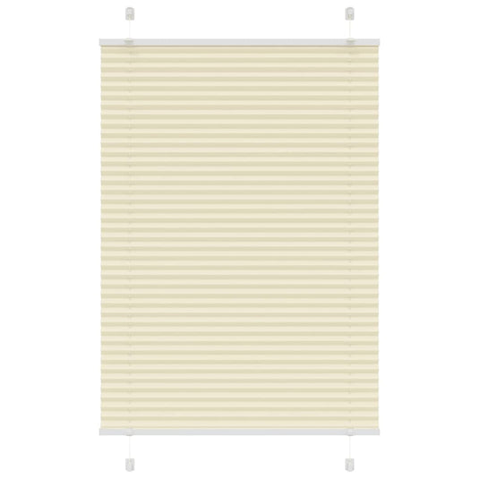 Vidaxl plissé rolgordijn 90x150 cm stofbreedte 89,4 cm polyester crème
