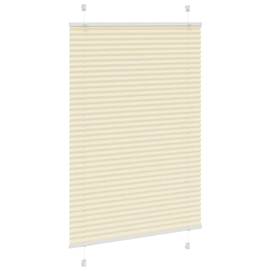 Vidaxl plissé rolgordijn 90x150 cm stofbreedte 89,4 cm polyester crème