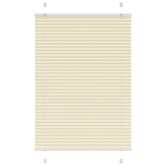 Vidaxl plissé rolgordijn 100x150 cm stofbreedte 99,4cm polyester crème