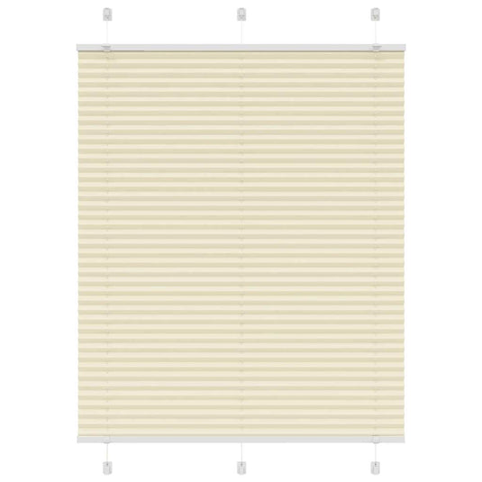 Vidaxl plissé rolgordijn 110x150cm stofbreedte 109,4cm polyester crème