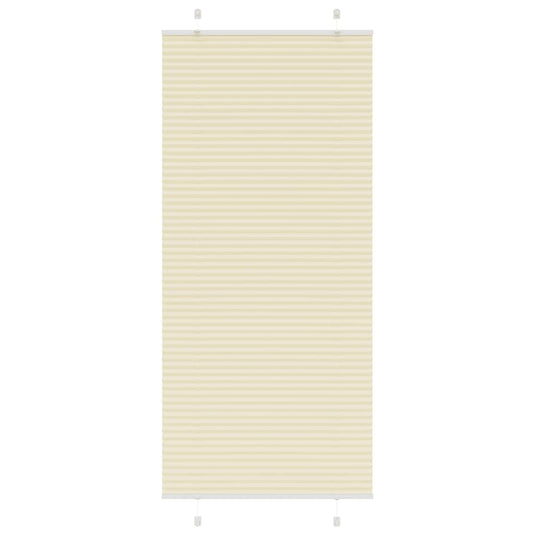 Vidaxl plissé rolgordijn 85x200 cm stofbreedte 84,4 cm polyester crème