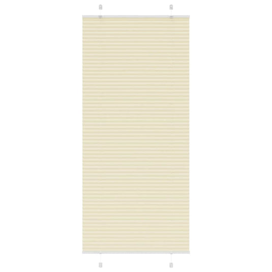 Vidaxl plissé rolgordijn 90x200 cm stofbreedte 89,4 cm polyester crème