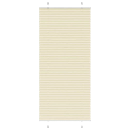 Vidaxl plissé rolgordijn 95x200 cm stofbreedte 94,4 cm polyester crème