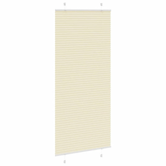 Vidaxl plissé rolgordijn 95x200 cm stofbreedte 94,4 cm polyester crème