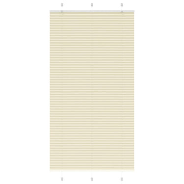 Vidaxl plissé rolgordijn 105x200cm stofbreedte 104,4cm polyester crème