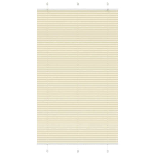 Vidaxl plissé rolgordijn 110x200cm stofbreedte 109,4cm polyester crème