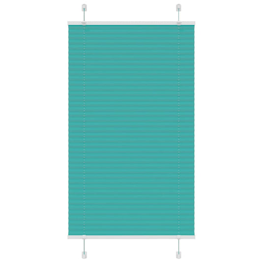 Vidaxl plissé rolgordijn 70x100 cm stofbreedte 69,4 cm petrol groen