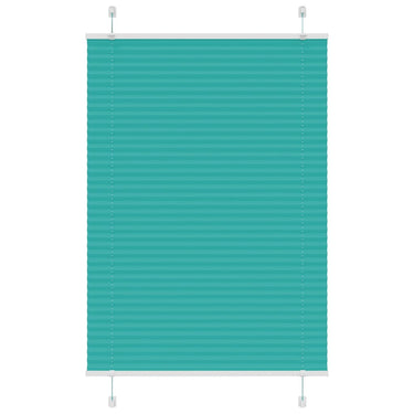 Vidaxl plissé rolgordijn 100x100 cm stofbreedte 99,4cm petrol groen