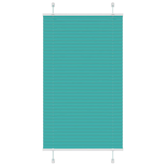 Vidaxl plissé rolgordijn 80x150 cm stofbreedte 79,4 cm petrol groen