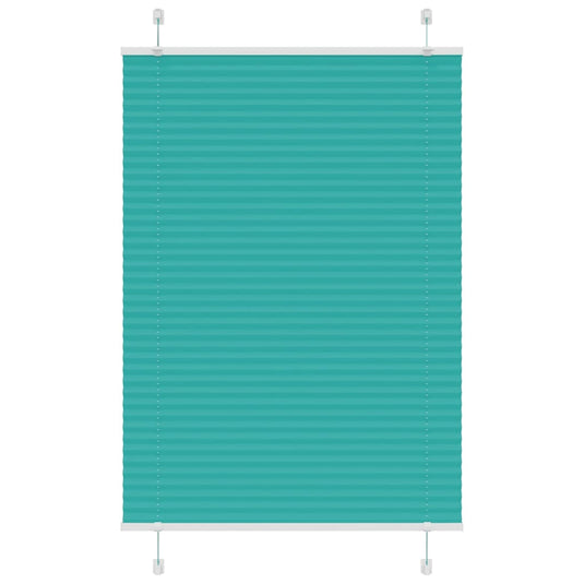 Vidaxl plissé rolgordijn 100x150 cm stofbreedte 99,4cm petrol groen