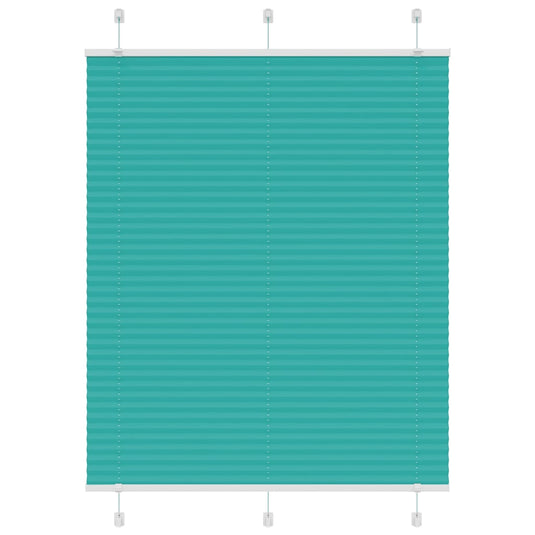 Vidaxl plissé rolgordijn 105x150cm stofbreedte 104,4cm petrol groen