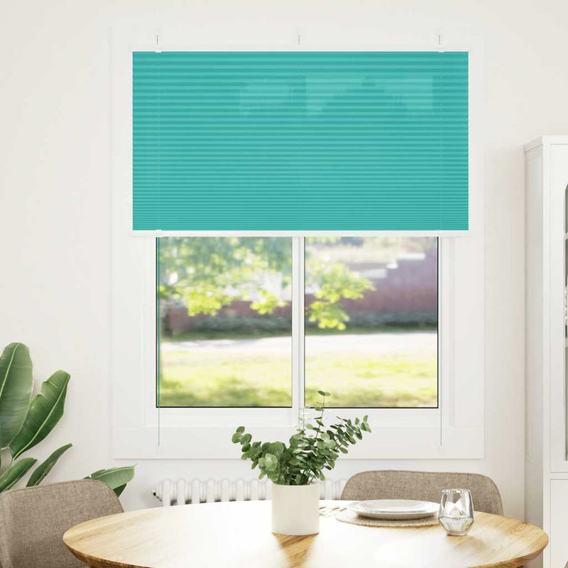 Load image into Gallery viewer, Vidaxl plissé rolgordijn 105x150cm stofbreedte 104,4cm petrol groen

