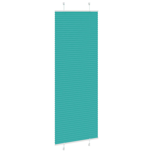 Vidaxl plissé rolgordijn 75x200 cm stofbreedte 74,4 cm petrol groen
